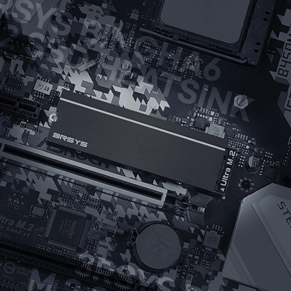 

Охладитель SSD из алюминиевого сплава для M.2 2280, металлический твердотельный жесткий диск, охладитель с термоподкладкой, аксессуары, запасны...