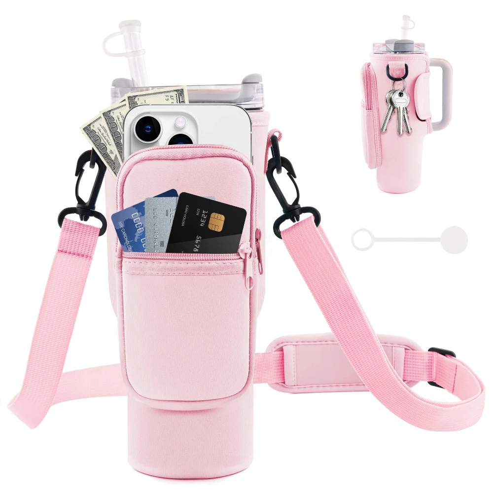 Чехол для бутылки воды с регулируемым плечевым ремнем занятий спортом на