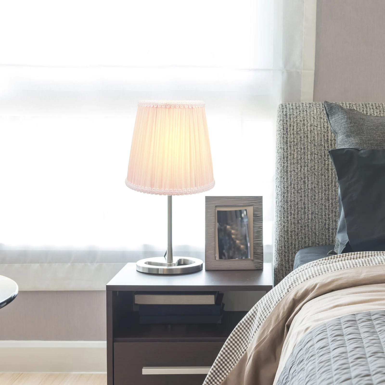 

Fabric Lampshade Cloth Floor Decor Chandelier Indoor Light Cover Table Metal Shades