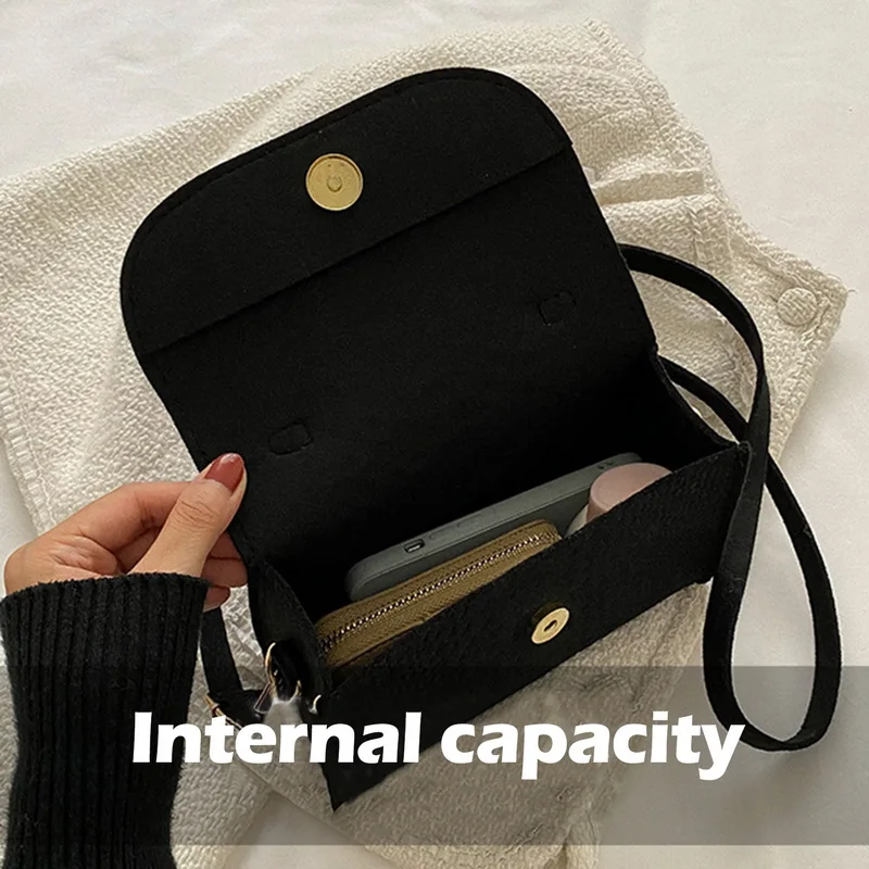 Women Portable Shoulder Message Bag Felt Purse Tote Bag Female Crossbody Bag Luxury Design Handbag Shopper Tote Bag