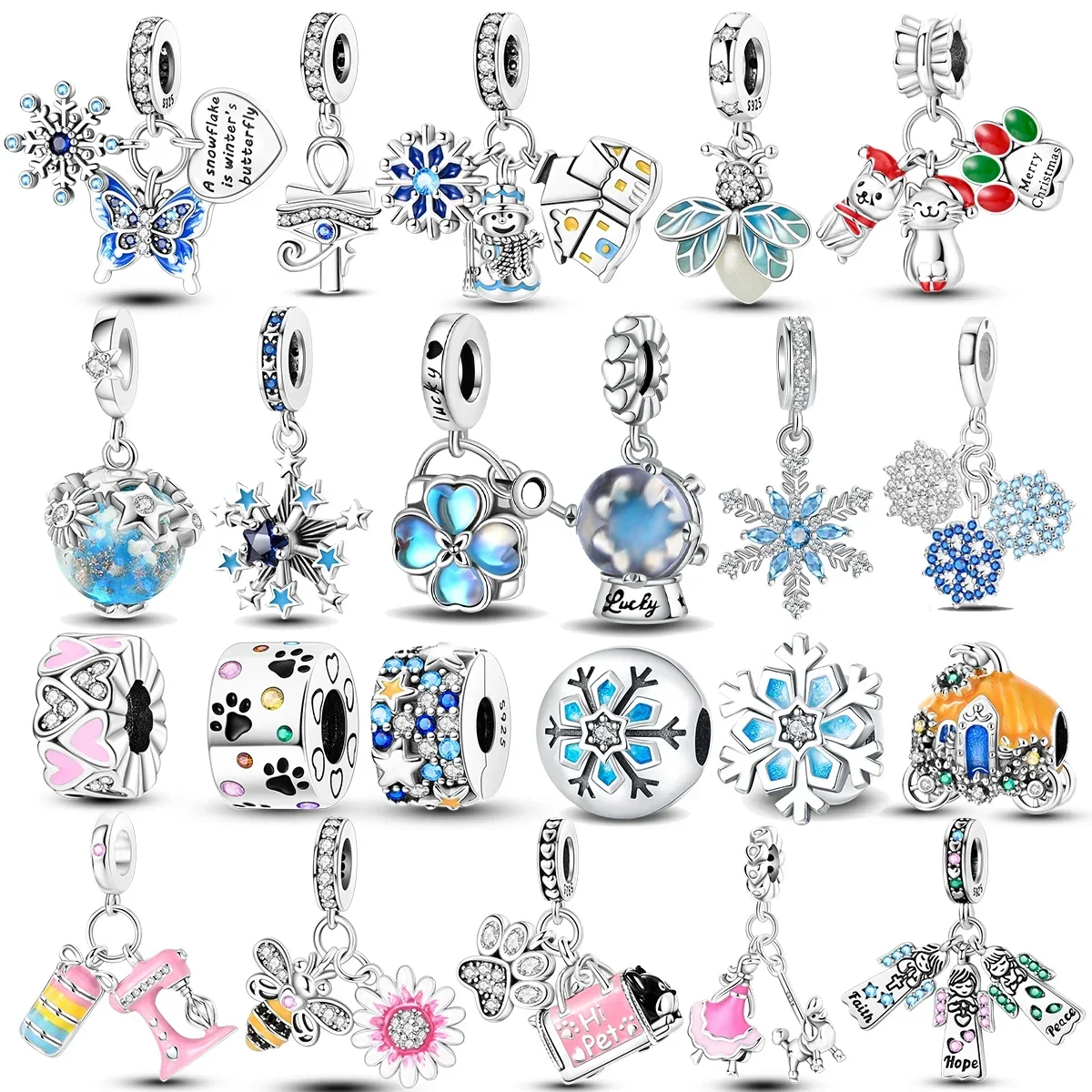 

Бусины-шармы для браслета Pandora, серебро 925 пробы