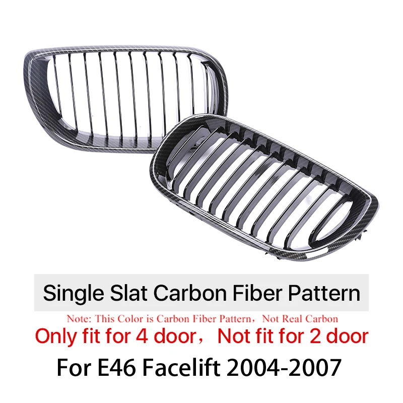 

Передний бампер, решетка радиатора из углеродного волокна, M Style Racing, решетка для BMW 3 серии E46 LCI 2004 2005 2006 2007 2/4, двери