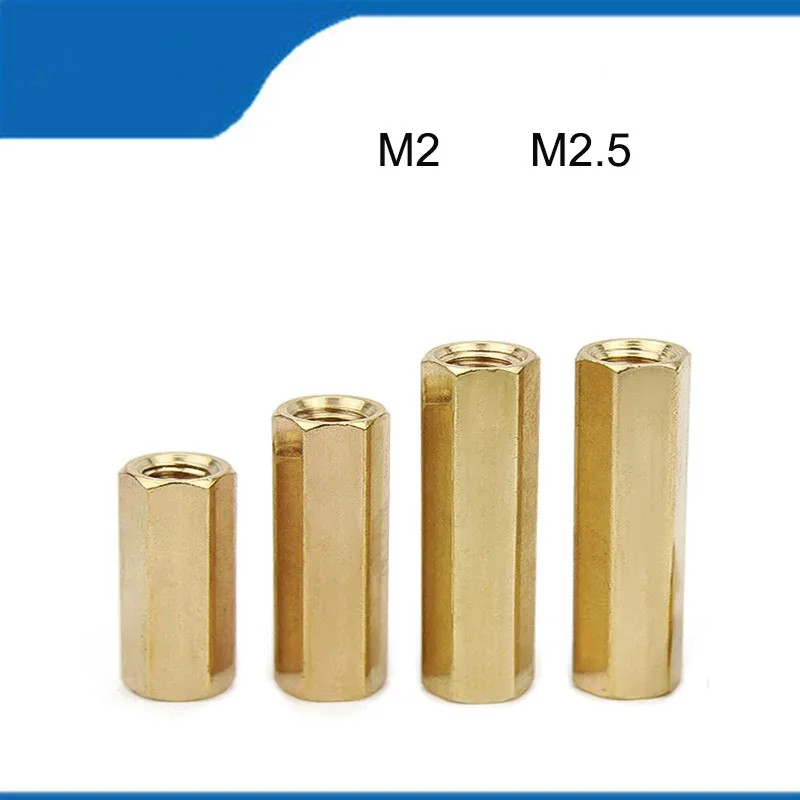 

High Quality M2 M2.5 10PCS Double Pass Hexagonal Copper Column Isolation Column Hollow Chassis Motherboard Computer Stud