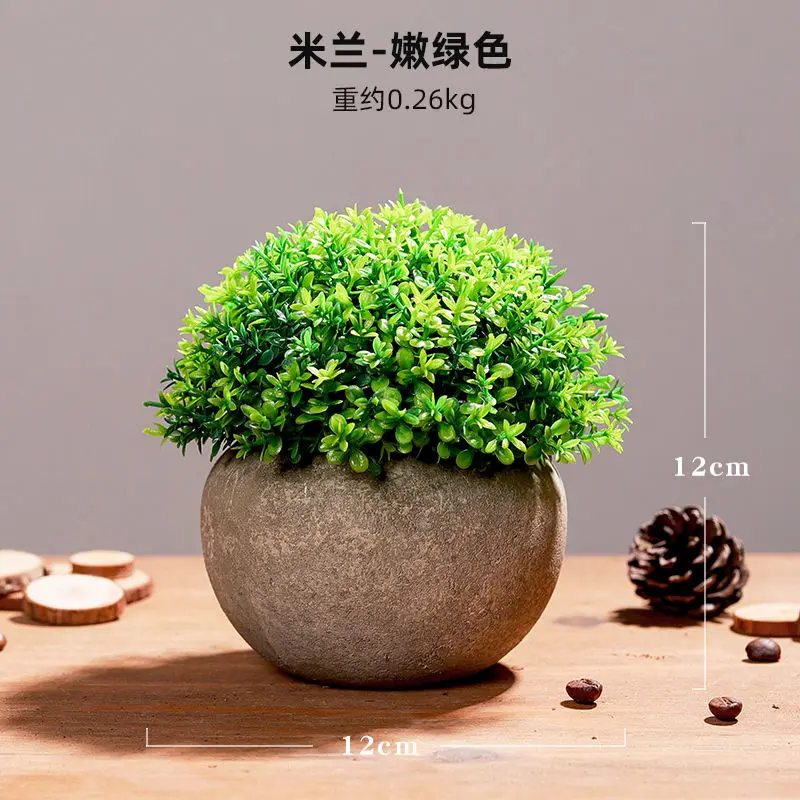 

Simulation green grass ball bonsai home decoration flower decoration fake flowers and grass desktop small potted plants