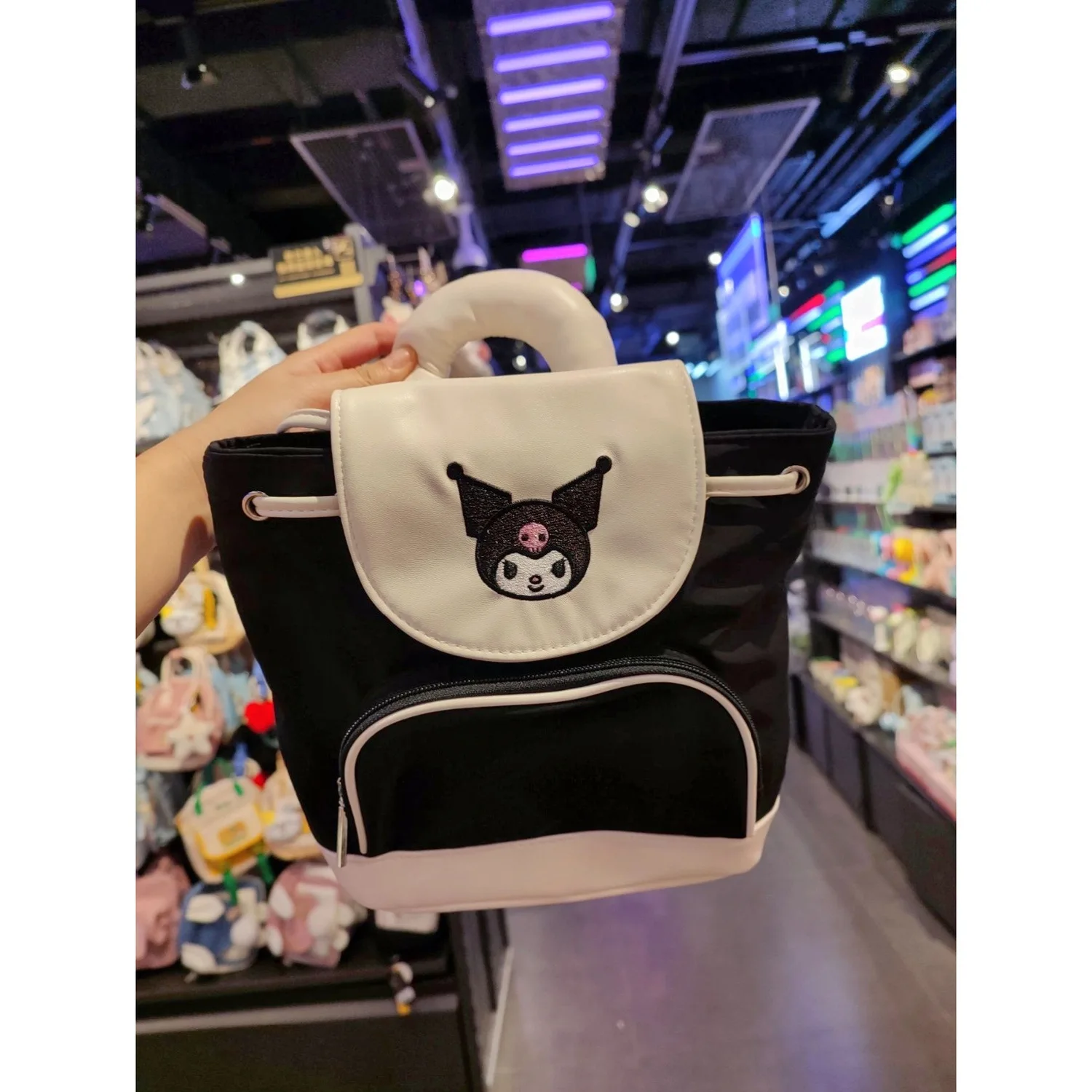 Sanrios nakacco Cinnamoroll Kuromi мультяшный ПУ Рюкзак kawaii аниме для поездок школьный рюкзак