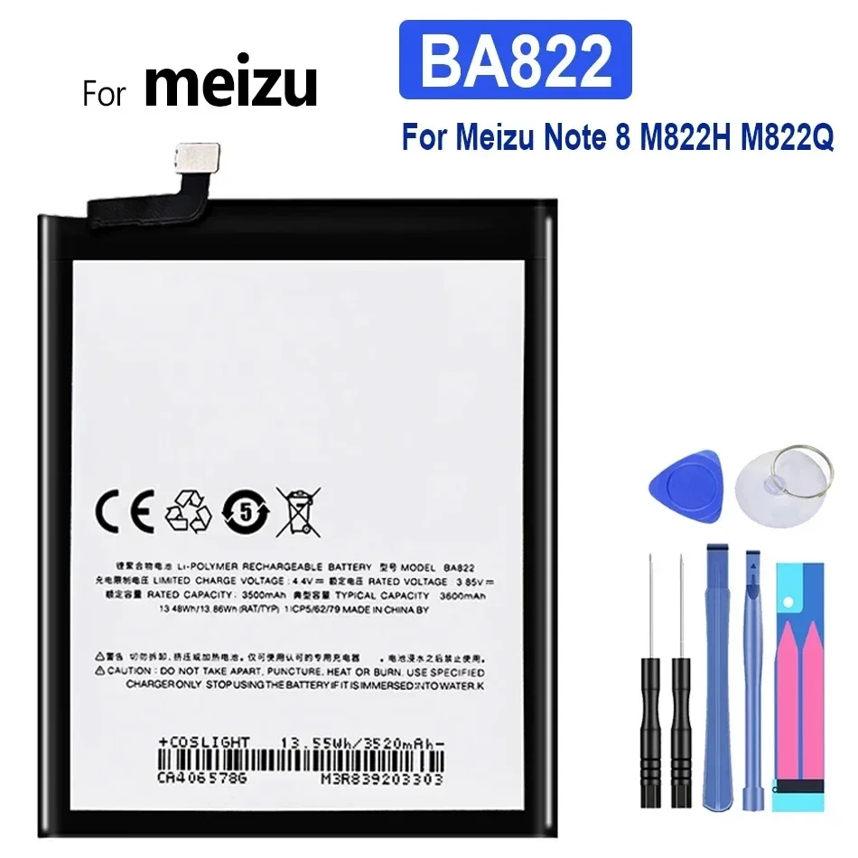 Аккумулятор BA822 для мобильного телефона Meizu Note 8 Note8 M822H M822Q высокое качество 3600 мАч