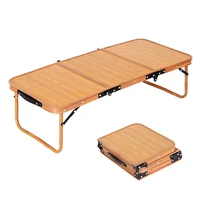 portable folding wooden egg roll table for camping picnic and bbq