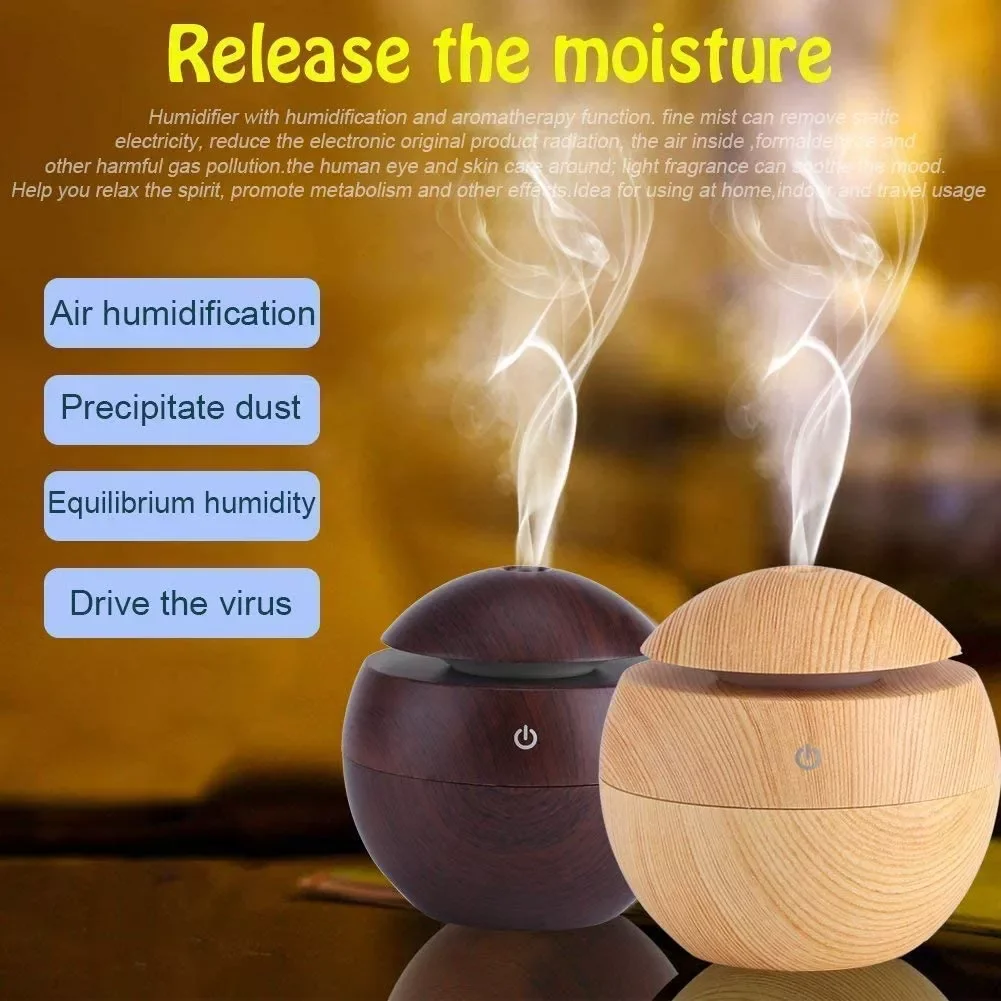 

Wooden Aroma Diffuser Humidifier cool mist Air Diffuser Air Purifier humidifier for bedroom | humidifiers for room (multi color)