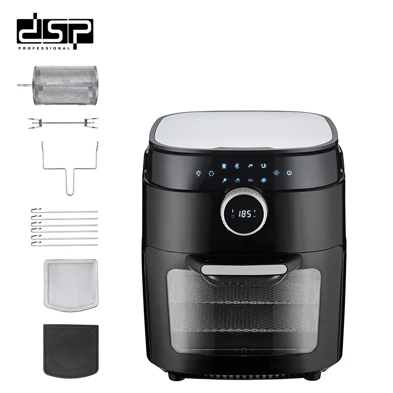 

12L large-capacity Air Fryer Oven Combo , Rotisserie and Convection Oven, Air Fry, Roast, Bake, Dehydrate and Warm, 1800W, Black