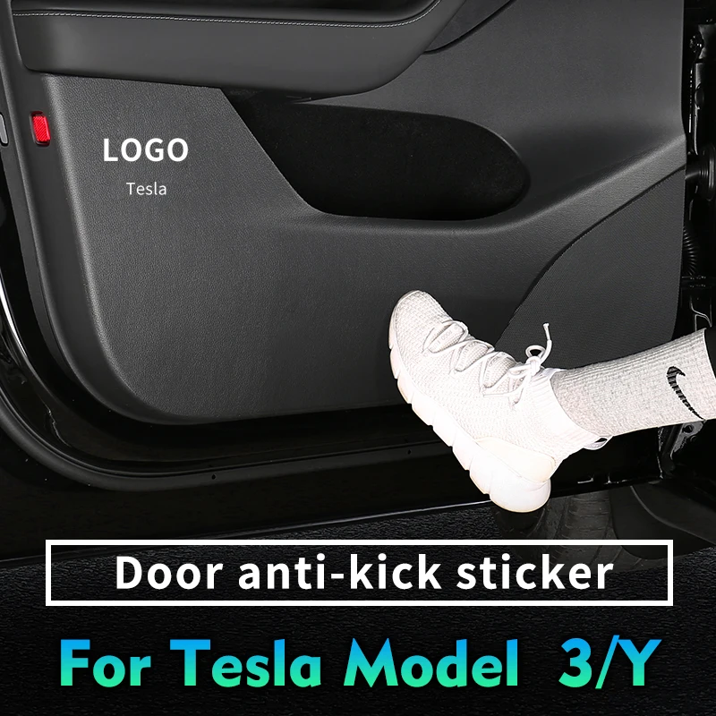 

Подходит для Tesla Model 3, модель Y, защита от ударов по двери, трехслойные защитные модифицированные декоративные аксессуары
