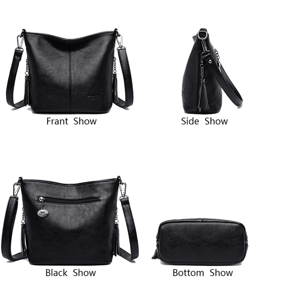 Women's Soft Leather Shoulder Bag Luxury Designer Handbags Accessories Messenger Bag for Women Stock Crossbody Storage Tote Bag