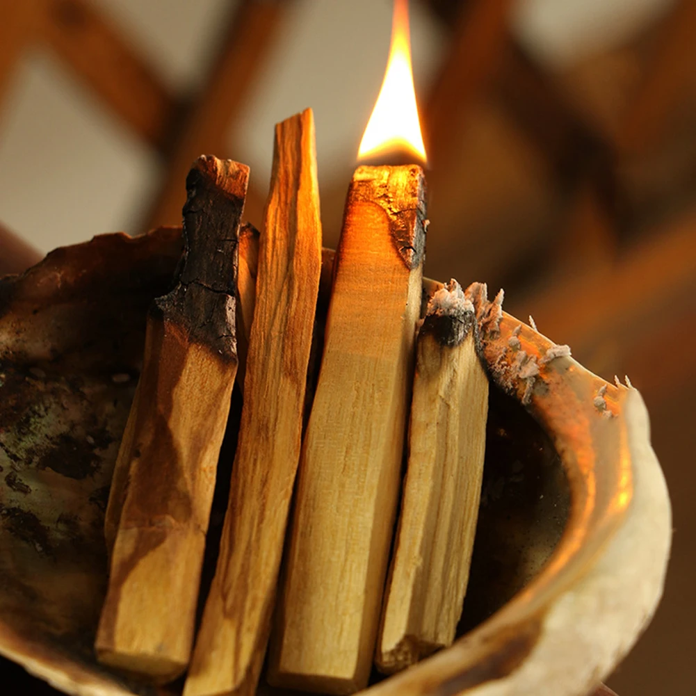 Palo Santo Natural Incense Sticks Wooden Smudging Strips Aroma Diffuser Stains Stick Aromatherapy Burn Wooden Sticks No Smell