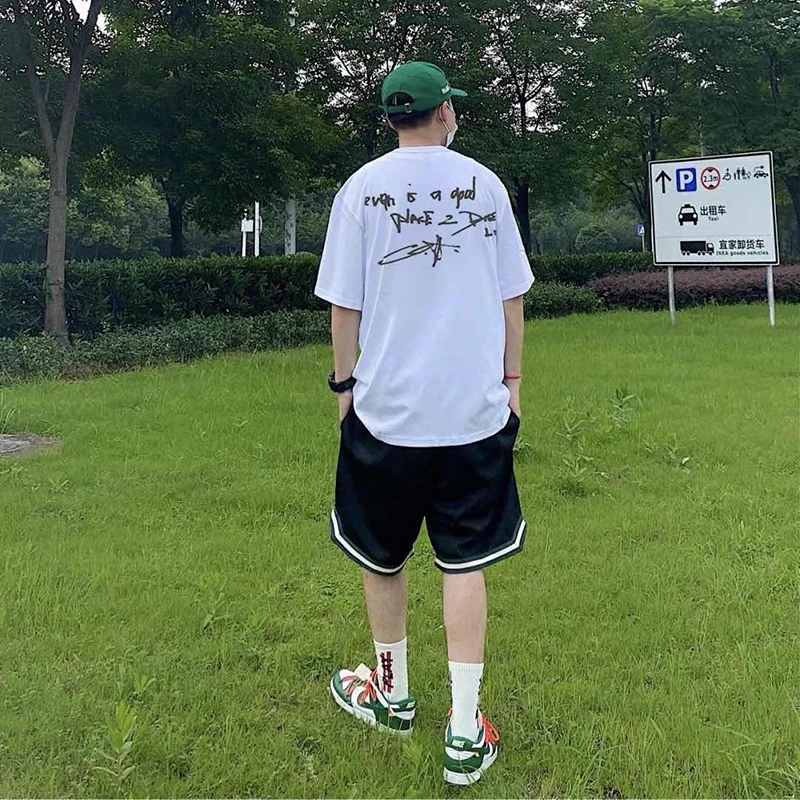 Футболка ASKYURSELF с коротким рукавом для мужчин и женщин хлопковая белая рубашка