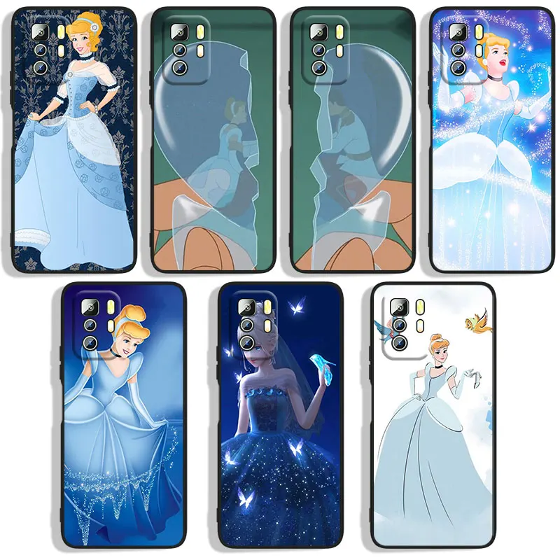 

Disney Cinderella Phone Case For Xiaomi Redmi Note 4X 5 5A(32GB) 6 7 8T 8 9 9T 9Pro Max 9S Pro Black Funda Cover Soft Silicone
