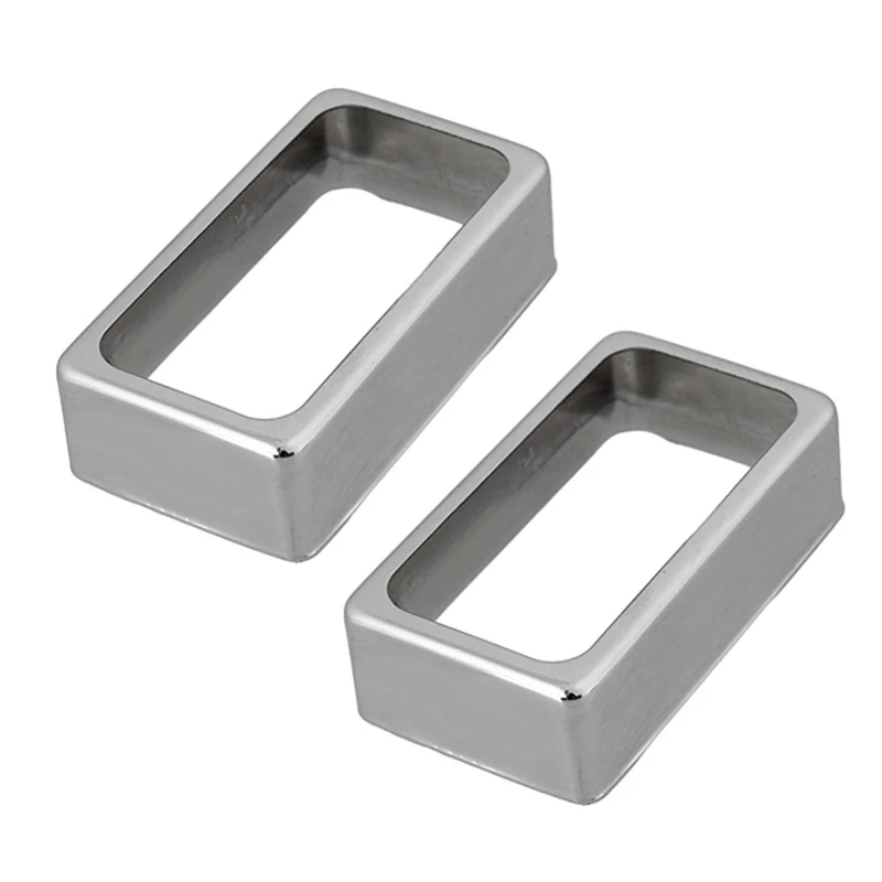 

A5KC Set of 2 Open Style Humbucker Pickup Covers for Electric Guitar - Nickel