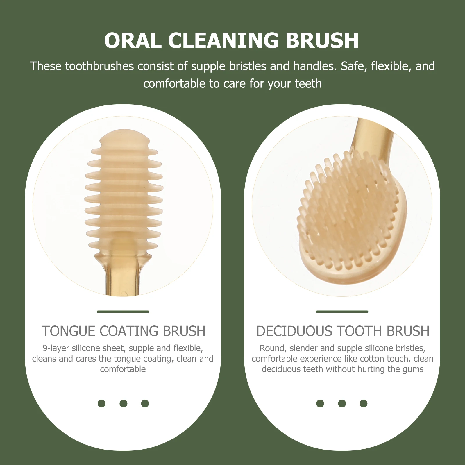 1 комплект детских зубных щеток эластичная щетина зубной щетки для младенцев