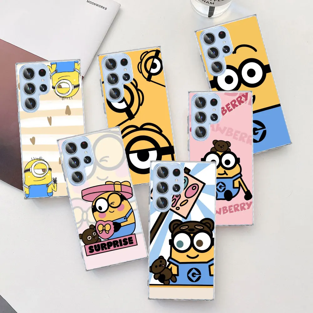 Забавный милый мультяшный чехол M-Minionss для Samsung Galaxy S22 S23 S24 S10 Lite S20 Ultra S21 FE S10e S9 Plus S8