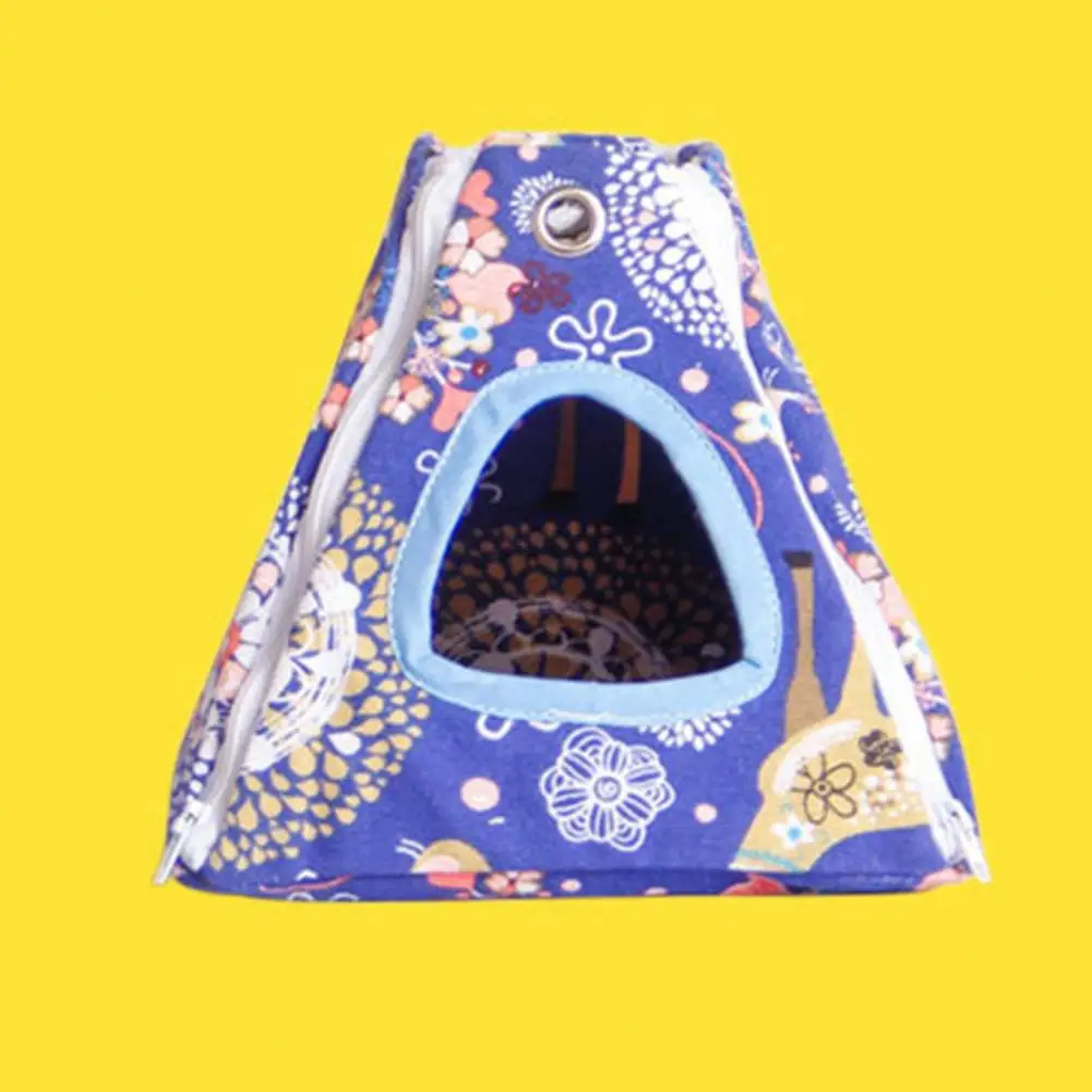 

Parrot Hammock 1 Set Cute Zipper Design Strong Load-bearing Pet Hammock Squirrel Hamster Nest House Small Animal Supplies