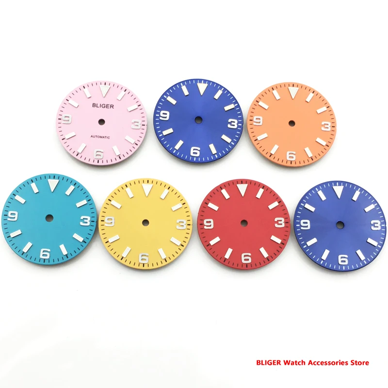 

Bliger29mm New Mechanical Men's Watch Dial Dial Luminous Dial Fits NH34NH35NH36NH37NH38MingZhu2813Miyota8215PT5000 Movement