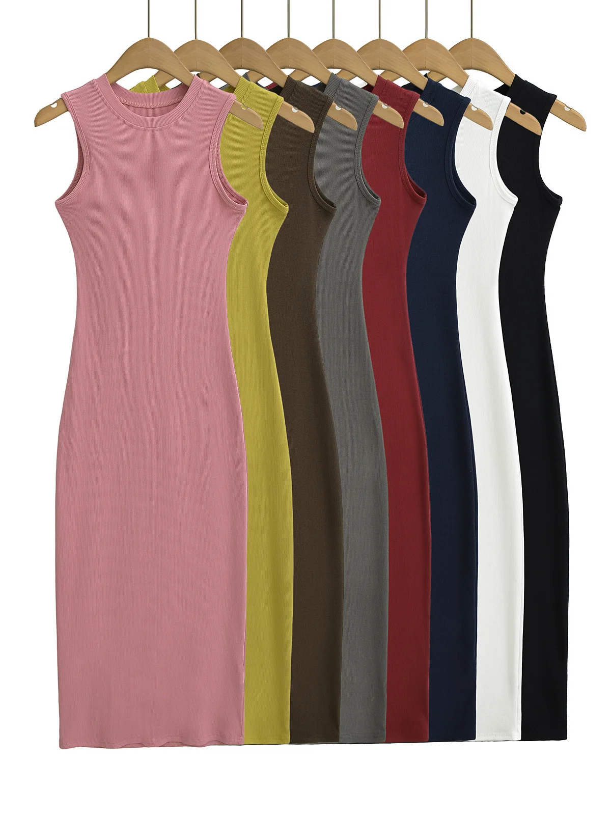 Новинка 2024 летнее пикантное облегающее эластичное длинное платье с круглым