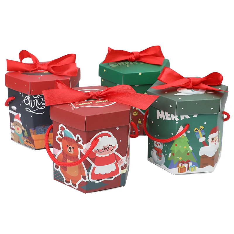 Рождественская коробка для яблок Санта-Клаус Конфеты Шоколад Подарочная