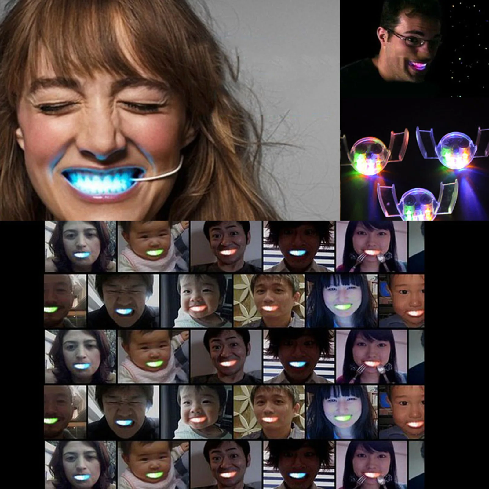 Красочная Защита От Вспышки Зубов Каппа Детские Игрушки Светящиеся Аксессуары