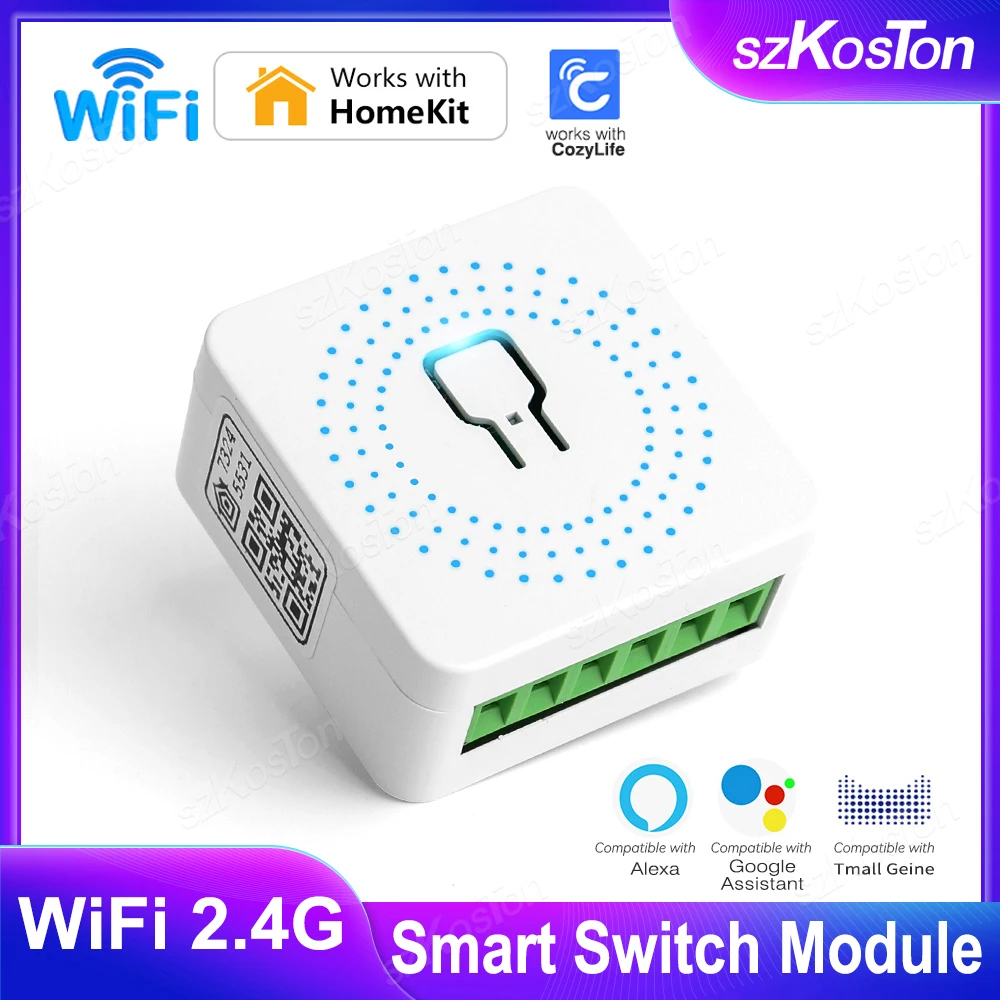 

16A HomeKit WiFi Smart Switch Module Home Appliance DIY Light Switches Voice Control for IOS Siri Alexa Google Xiaomi Cozylife