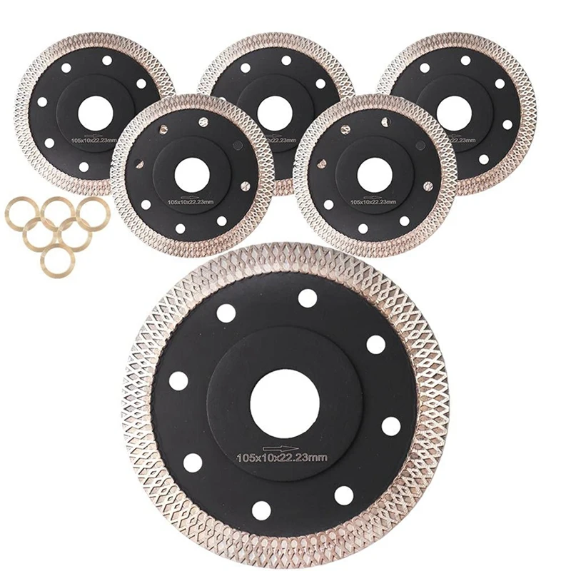 

Diamond Blade 4 Inch 6 Pack Diamond Saw Blade Tile Blade For Continuous Rim Concrete Granite Masonry Marble
