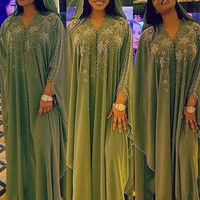women muslim dress long african dress pearl rhinestones formal muslim robe gown kaftan arab jilbab abaya islamic maxi dress