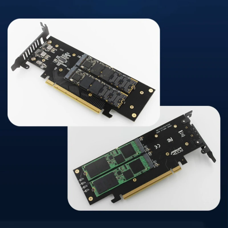Ihyper M2 Pcie3.0 X16 To 4X Nvme Adapter Card 4-Disk Array Pcie Signal Split Vroc Raid