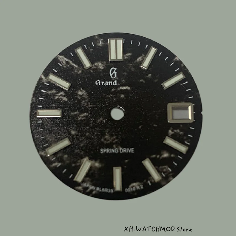 New watch dial 28.5mm red black white mechanical dial green luminous suitable for NH35/NH36/4R/7S movement watch accessories