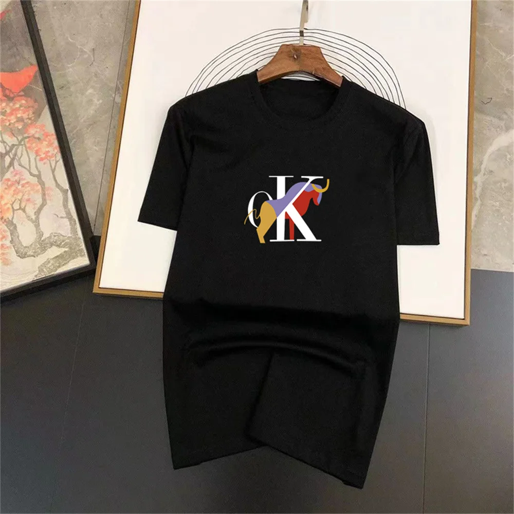 

Luxury Brands Letter White T Shirt New Men Women Pure Cotton T-Shirt Fashion Style Oversized Summer Niche Leisure Short-Sleeve