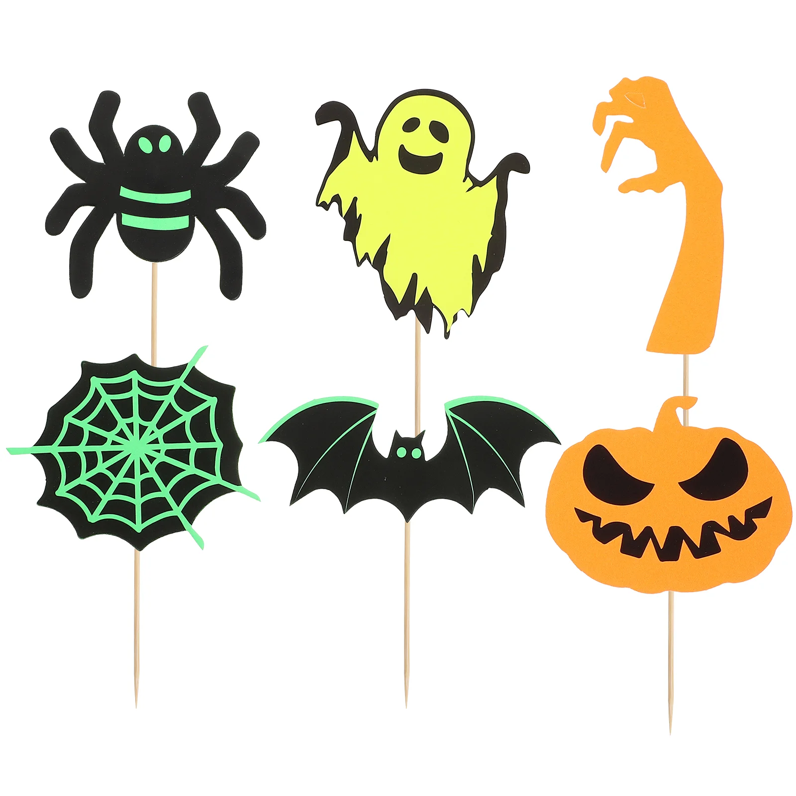 

36Pcs Cupcake Topper Halloween Cake Decor Halloween Fruit Pick Decoration