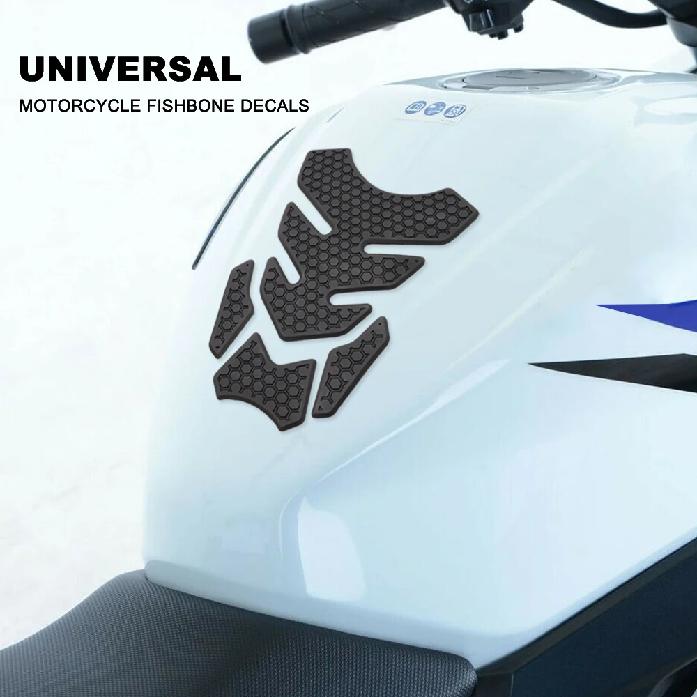 

Universal Motorcycle Fish Bone Sticker Gas Fuel Tank Protector Pad Cover Decal FOR Z900 Z1000 zx10r er6n Versys 650