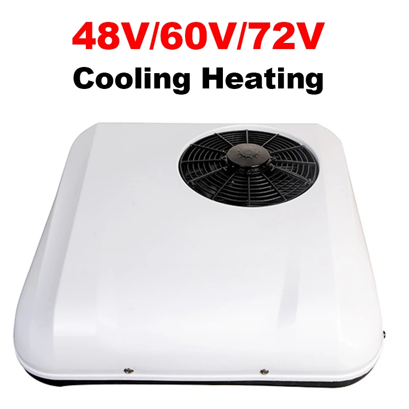 Truck Overhead Car Air Conditioner 12/24/48/60/72V Heating Cooling Integrated Top-Mounted Air Conditioner Machine DC Refrigera
