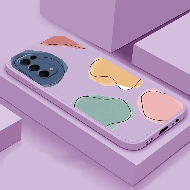 

For OPPO Reno5 Pro 5G RENO5 PRO PLUS soft phone case TPU silicone phone coque Plant simple color back cover phone case