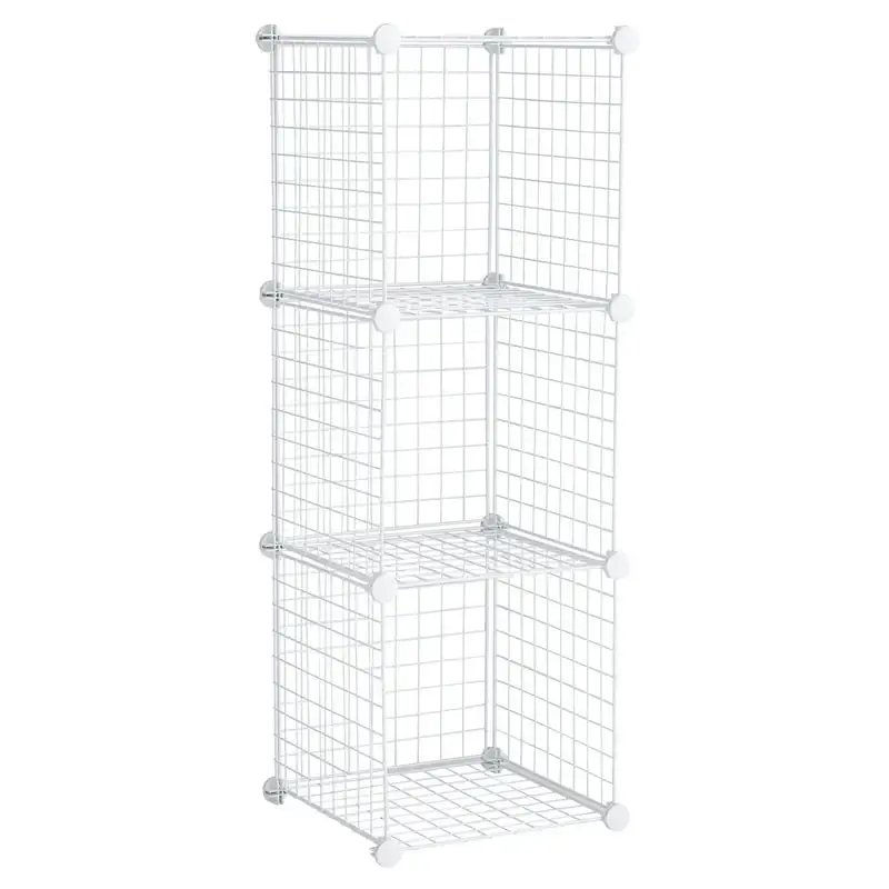 

Stackable Modular Storage Cube Set, White Great for organizing you bedrooms, dorm rooms closets and more