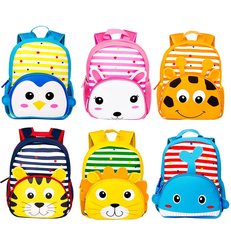

New Cute Kids Toddler School Bags Backpack Children Kindergarten Schoolbag 3D Cartoon Animal Bag for Girls Boys mochila infantil