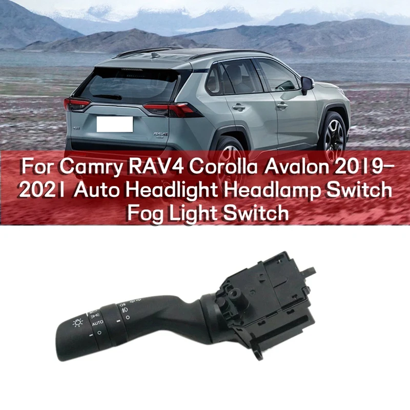 1Piece Black Car Headlight Switch Car Headlight Switch Fog Light Switch For Toyota Camry RAV4 Corolla Avalon 2019-2021
