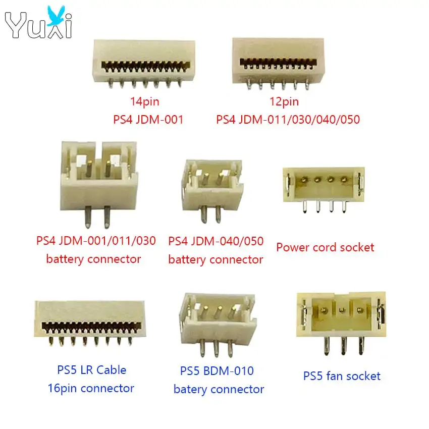 

YuXi For PS5 BDM-010 Handle LR Ribbon Contact Clip Socket For PS4 JDM 001 011 030 040 050 Charging Battery Contact Connector