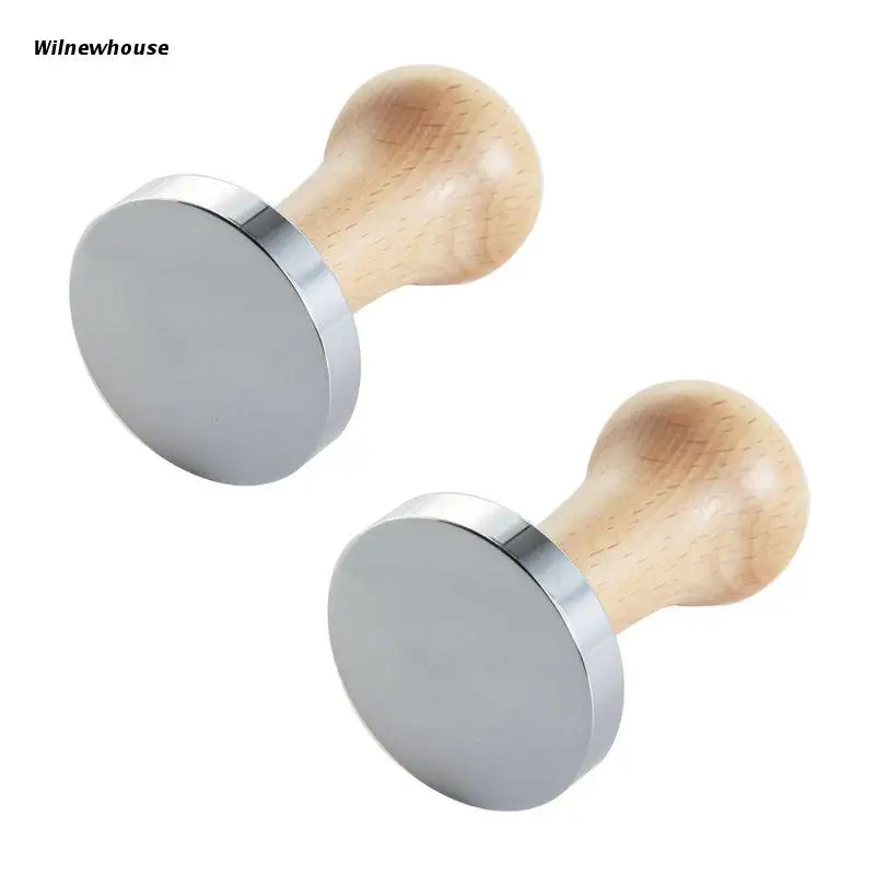 

Порошковый молоток для кофе F63A, инструмент для темпера из нержавеющей стали с деревянной ручкой, для магазинов