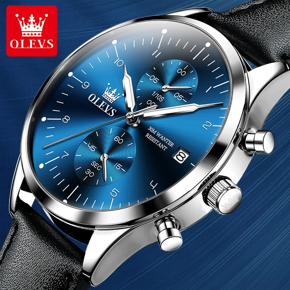 OLEVS лучший бренд класса люкс мужские часы простые модные кварцевые для мужчин
