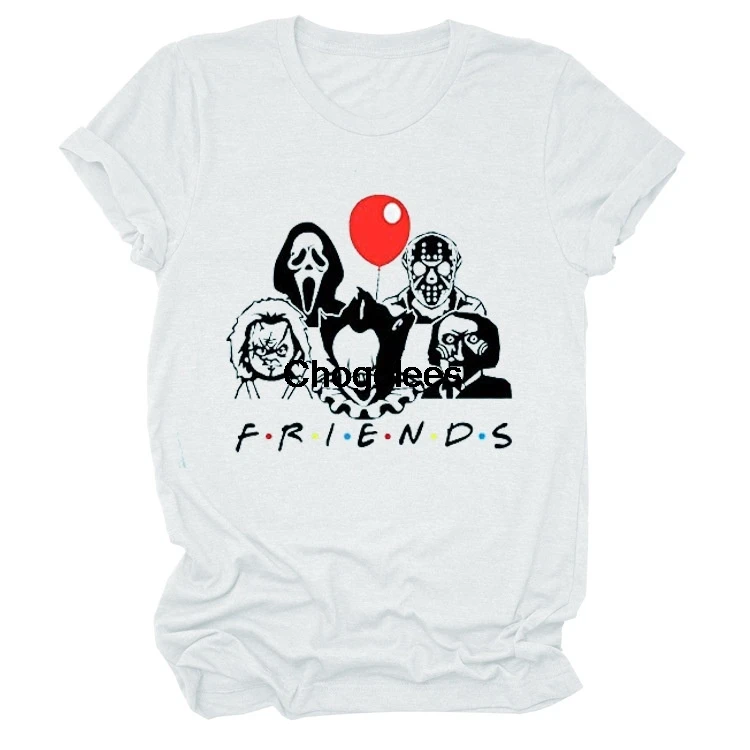 Смешная футболка с коротким рукавом и принтом клоуна на Хэллоуин |