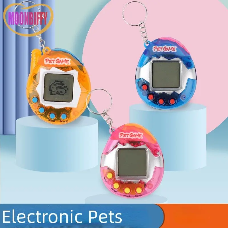 

3PCs Transparent Electronic Pets Tamagotchi 90S Nostalgic 168 Pets In One Virtual Cyber Digital Pet Toys Pixel Funny Play Toys