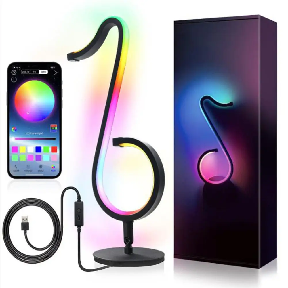 

Smart Music Note Light christmas decoration 2022 Table Lamp Bedside Wall Bedroom LED Nightlights Holiday gift APP Remote Control