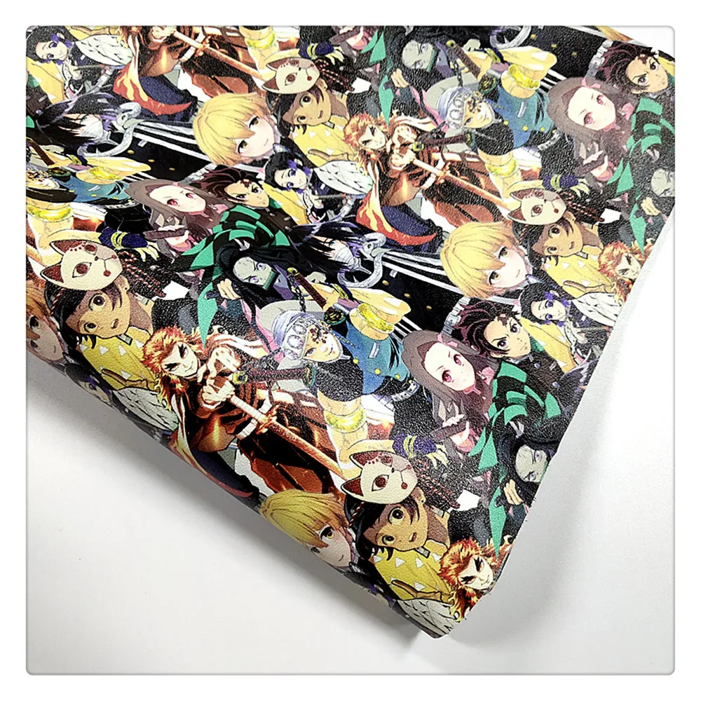 Высококачественная искусственная кожа с рисунком в японском стиле 20*33 см |