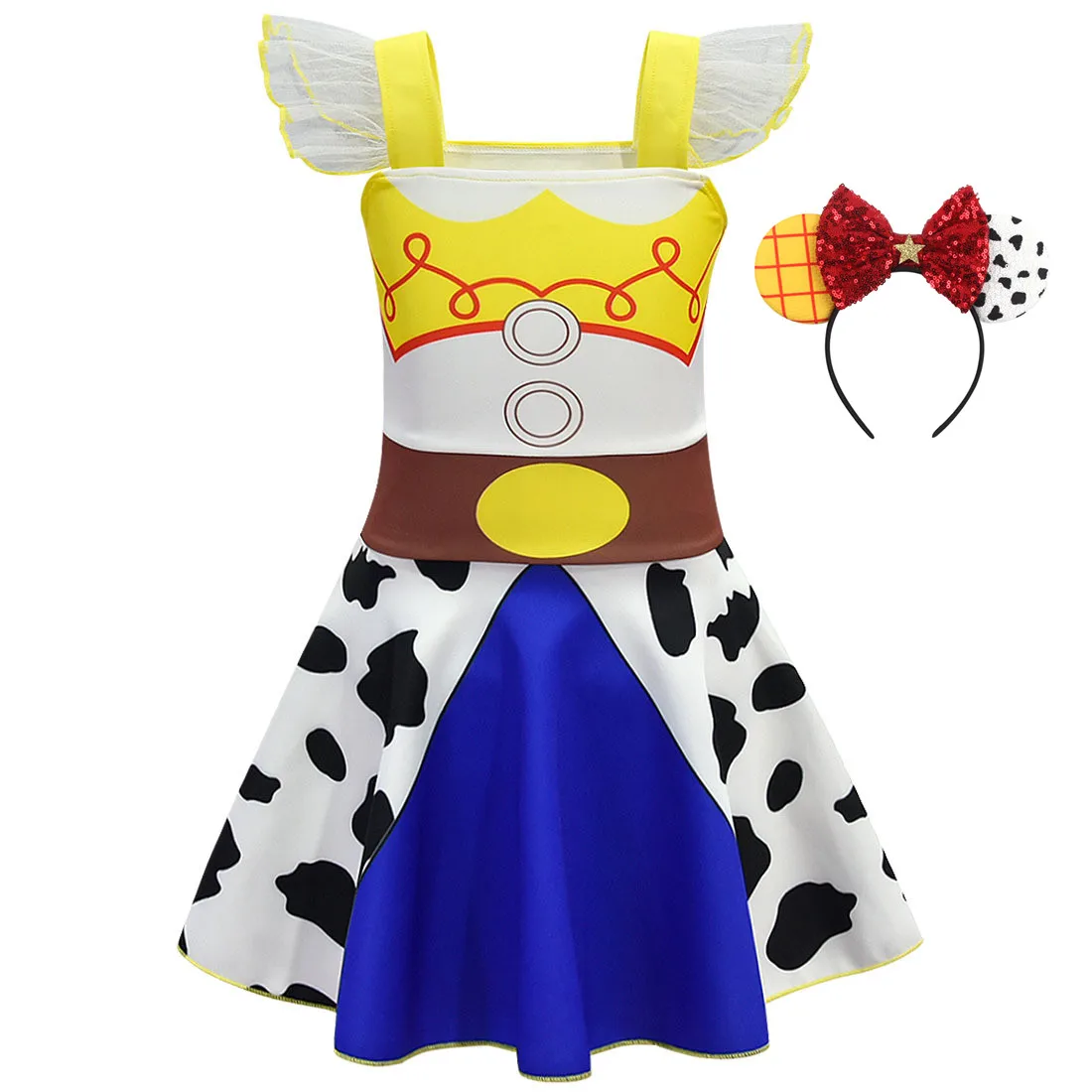 Summer Girls Cartoon Buzz Lightyear Cosplay Dresses Charm Encanto Carnival Halloween Costume Dress Up