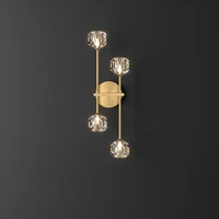led postmodern gold black crystal stainless steel wall lamp wall light wall sconce for bedroom corridor