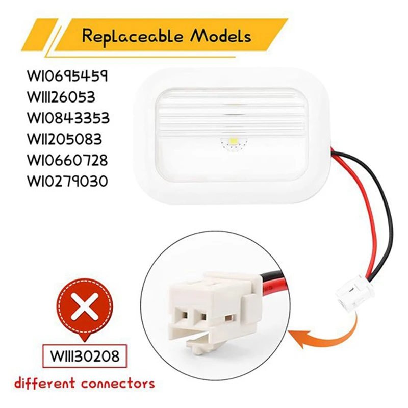 BEAU-2Pcs W 10695459 В 10843353 11683243 Для холодильника компонент светодиодного модуля замена