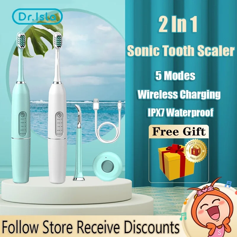 Dr.Isla Electric Toothbrush Oral Irrigator Dental Scaler Calculus Tartar Remover Dentist Waterproof Teeth Whitening Oral Xiaomi